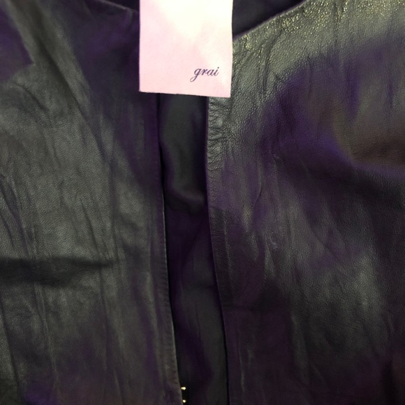 Designer Black Leather Jacket by Grai - Picture 4 of 4